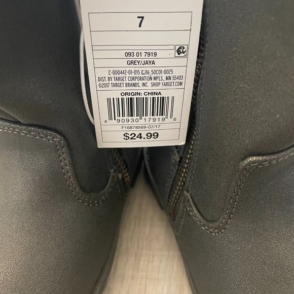 NWT Cat & Jack Girls Zipper Boots - Picture 2 of 4